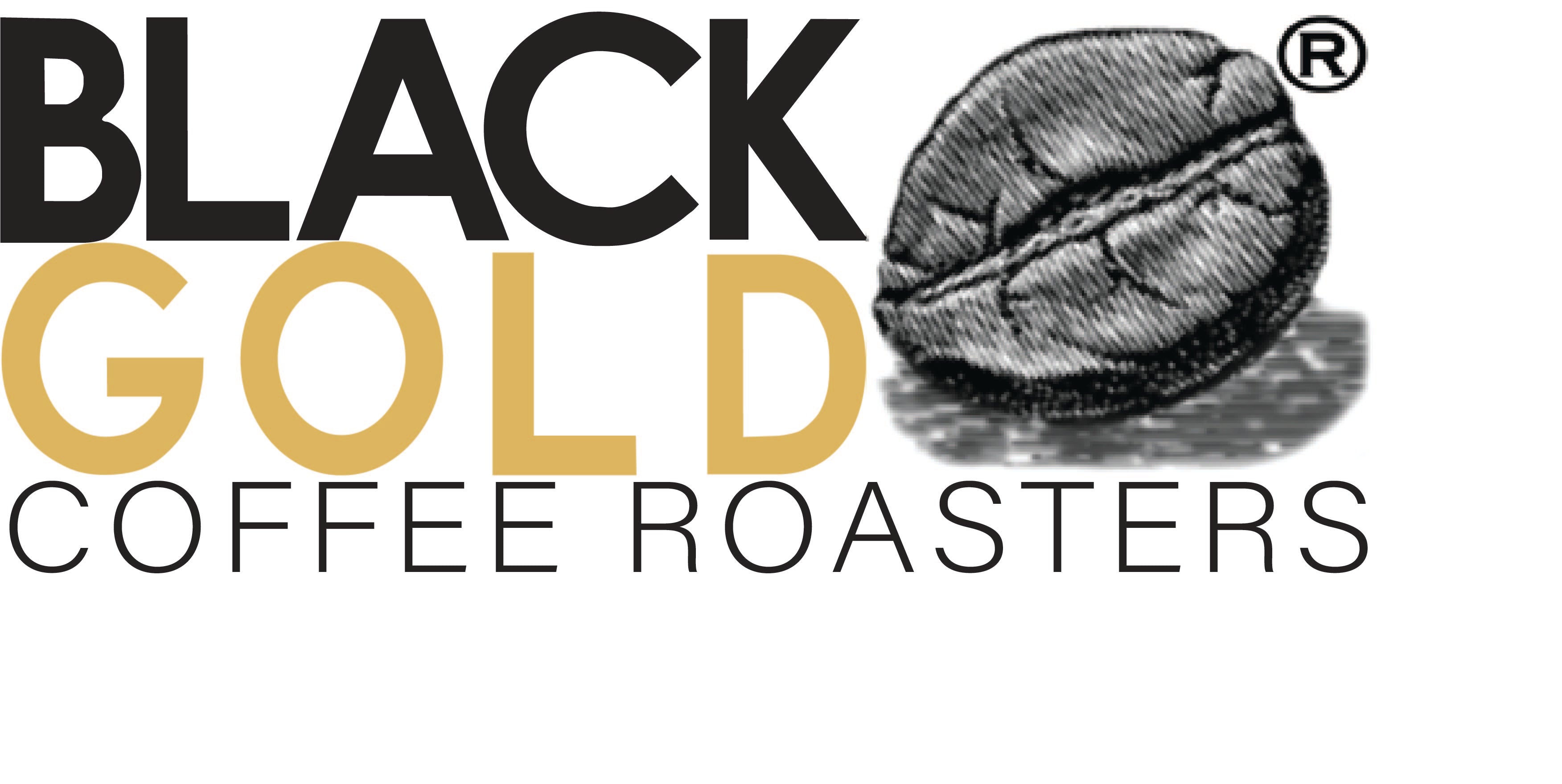 Luxury gold Mister coffee shop logo, simple black, free premium